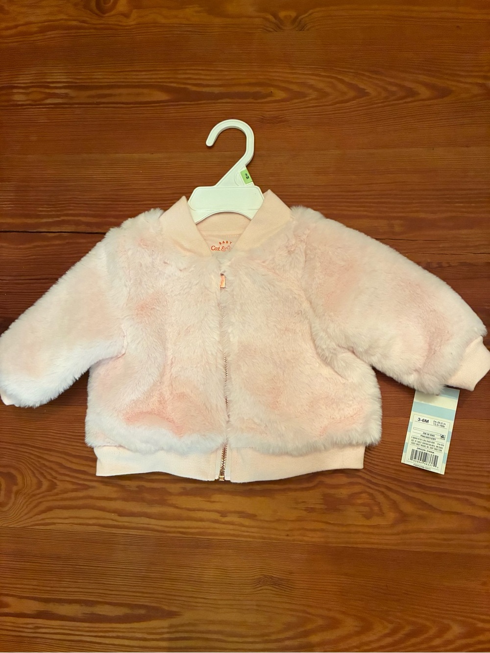 Baby Pink Faux Fur Jacket - Cozy Zip Front